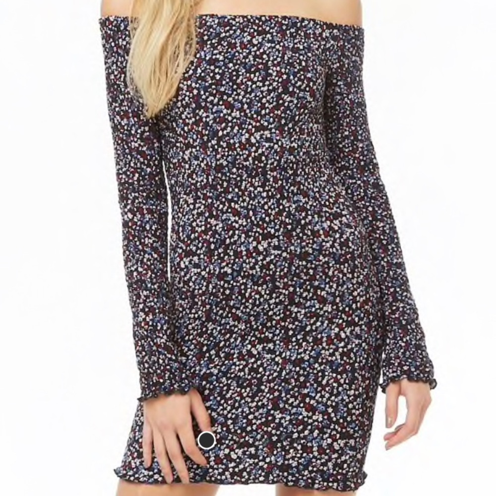 Smocked Off The Shoulder Dress